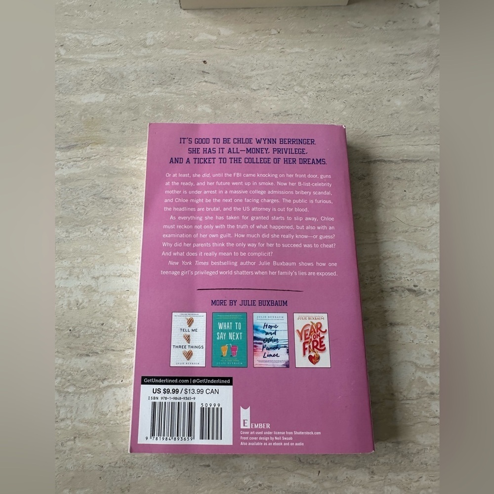 Admission- Julie Buxbaum-paperback book - Picture 3 of 3